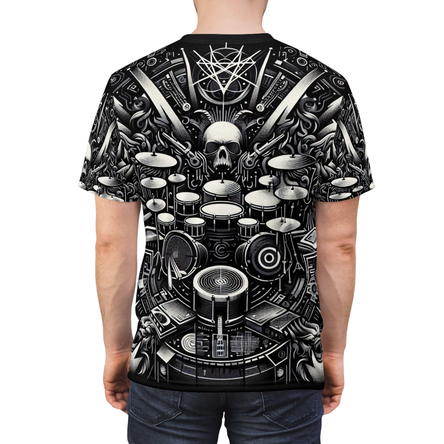 "Amplified Echoes: Vintage Vibe Rock Band Shirt" - Tee