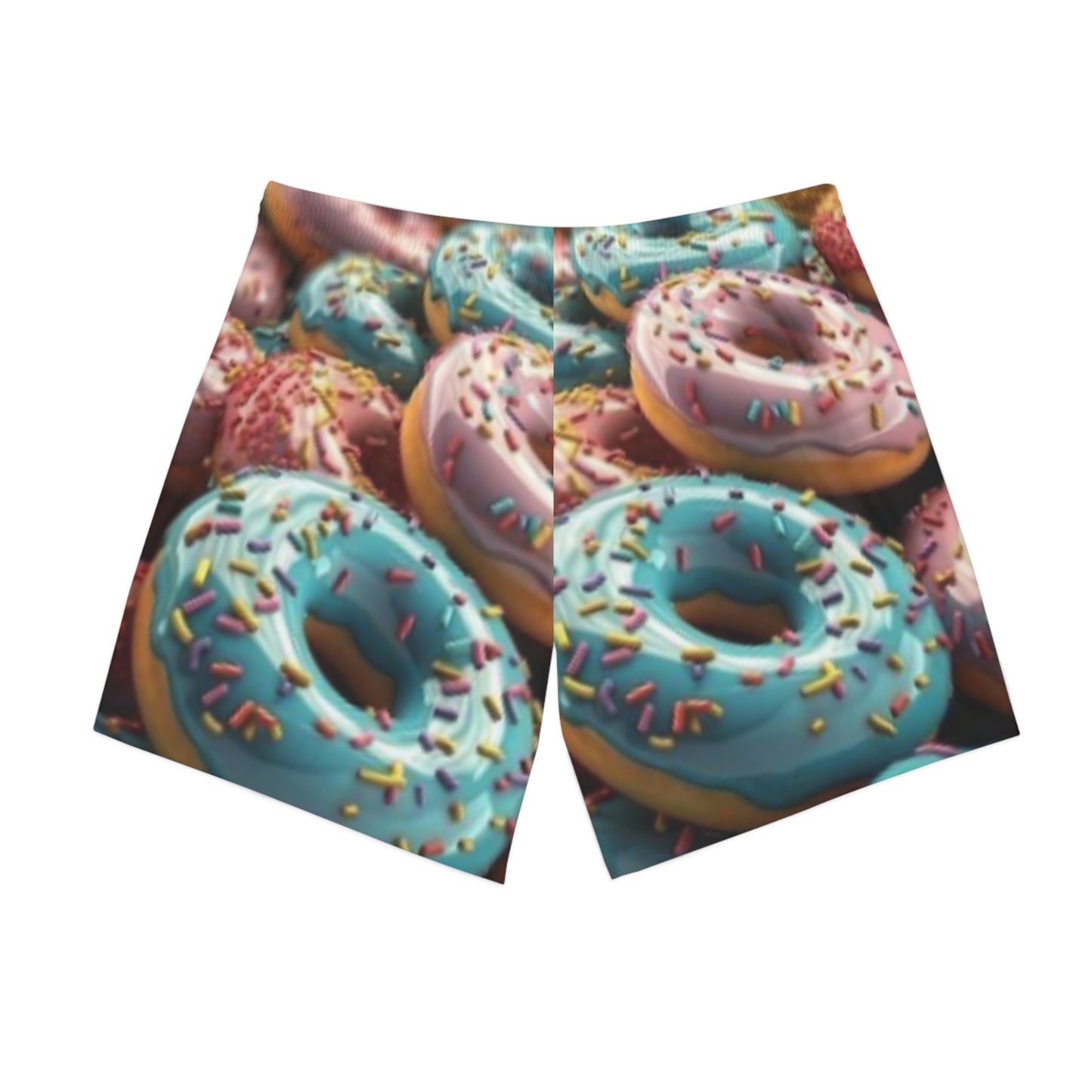 Donut Dreams Men's Beach Shorts, Fun Swim Trunks, Summer Vacation Pants, Gift for Food Lovers, Festival Attire, Casual Beachwear