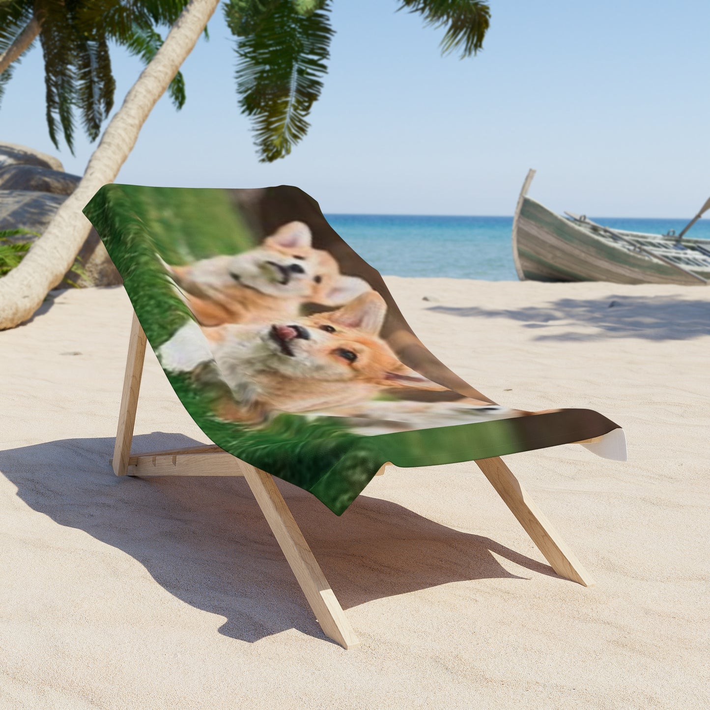 Adorable Corgi Beach Towel - Perfect for Summer, Pool Days, Dog Lovers, Beach Gifts, Pet-Themed Decor
