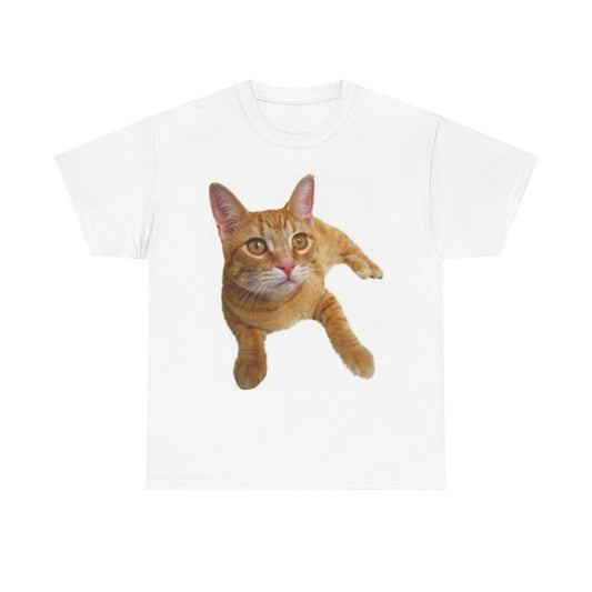 Cat Graphic Tee | Unisex Heavy Cotton T-Shirt, Cute Cat Lover Gift, Casual Cat Apparel, Pet Parent Top, Fun Animal Shirt