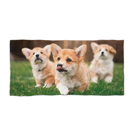 Adorable Corgi Beach Towel - Perfect for Summer, Pool Days, Dog Lovers, Beach Gifts, Pet-Themed Decor