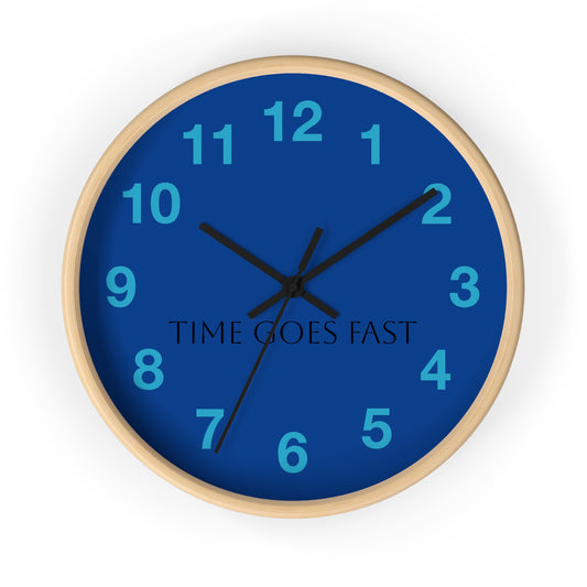 Modern Blue Wall Clock – Decor, Gift for Home, Office, Time Management, Motivational Decor, Timely Reminder